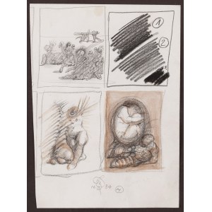 Franciszek Starowieyski (1930 Bratkówka near Krosno - 2009 Warsaw), Sketches, 1984