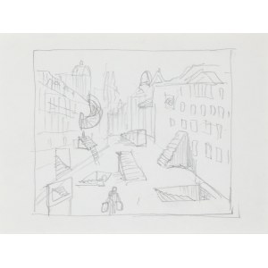 Janusz Kapusta (b. 1951, Zalesie), City - sketch