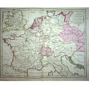 MAPA CENTRALNEJ CZĘŚCI EUROPY/ A PLAIN MAP OF THE CENTRAL PART OF EUROPE 1799