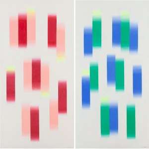 Matylda Polak (b. 1995, Bielsko-Biala), Flows 018_01 018_02, diptych, 2024