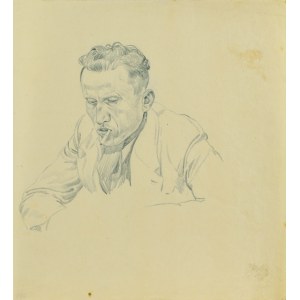 Ludwik MACIĄG (1920-2007), Bust of a man with a cigarette