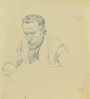 Ludwik MACIĄG (1920-2007), Popiersie mężczyzny z papierosem
