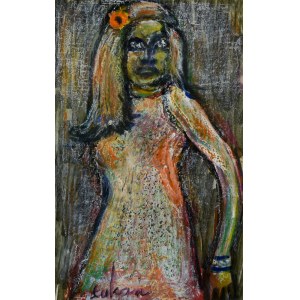 Eugeniusz TUKAN-WOLSKI (1928-2014), Porträt einer Frau in einem Kleid