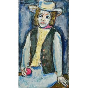 Eugeniusz TUKAN-WOLSKI (1928-2014), Portrait of a woman in a vest