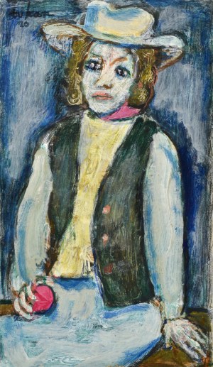 Eugeniusz TUKAN-WOLSKI (1928-2014), Portret kobiety w kamizelce