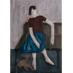 Gosia SENDLEWSKA (ur. 1988), Kobieta na ławce i pies, 2024