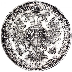 Franz Joseph I (1848-1916), 1 Gulden 1858, Vienna