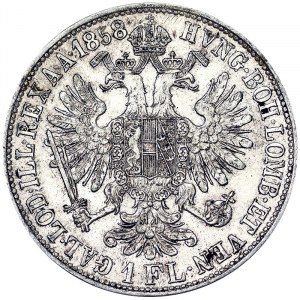 Franz Joseph I (1848-1916), 1 Gulden 1858, Kremnitz