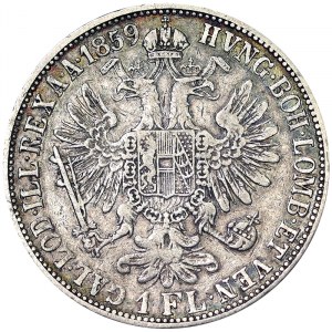 Franz Joseph I (1848-1916), 1 Gulden 1859, Milan