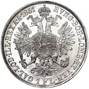 Franz Joseph I (1848-1916), 1 Gulden 1861, Vienna