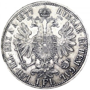 Franz Joseph I (1848-1916), 1 Gulden 1877, Vienna