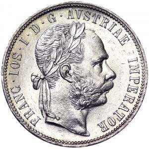 Franz Joseph I (1848-1916), 1 Gulden 1878, Vienna