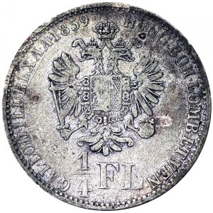 Franz Joseph I (1848-1916), 1/4 Gulden 1859, Vienna