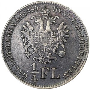 Franz Joseph I (1848-1916), 1/4 Gulden 1859, Kremnitz
