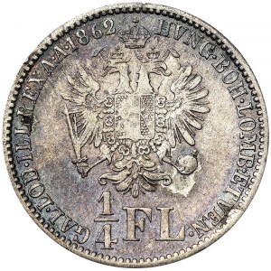 Franz Joseph I (1848-1916), 1/4 Gulden 1862, Karlsburg