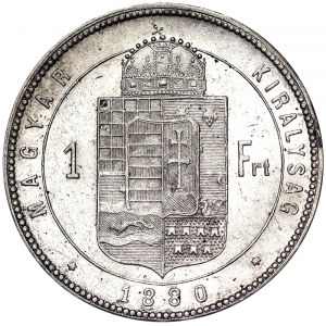 Franz Joseph I (1848-1916), 1 Forint 1880, Kremnitz