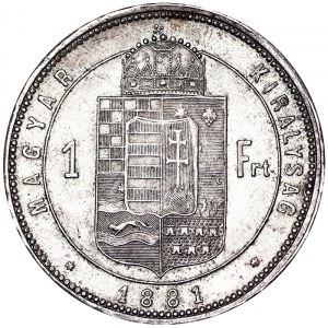 Franz Joseph I (1848-1916), 1 Forint 1881, Kremnitz