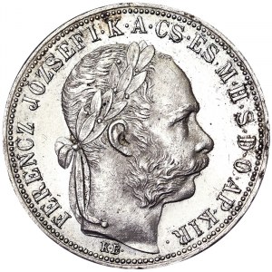 Franz Joseph I (1848-1916), 1 Forint 1887, Kremnitz