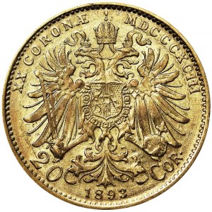 Franz Joseph I (1848-1916), 20 Corona 1893, Vienna