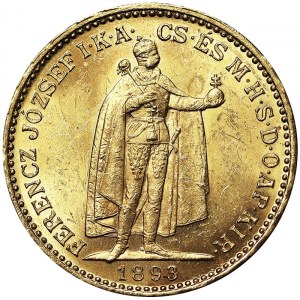 Franz Joseph I (1848-1916), 20 Korona 1893, Kremnitz