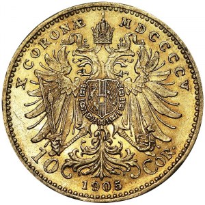 Franz Joseph I (1848-1916), 10 Corona 1905, Vienna