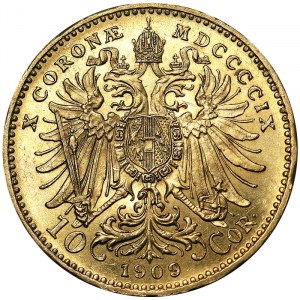 Franz Joseph I (1848-1916), 10 Corona 1909, Vienna