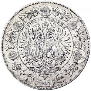 Franz Joseph I (1848-1916), 5 Corona 1907, Vienna