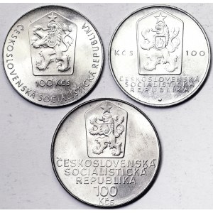 Czechoslovakia lot 3 pcs.100 Korun