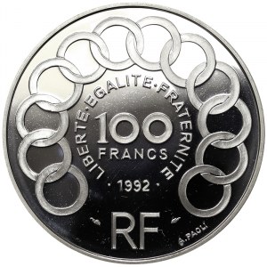 Fifth Republic (1959-date), 100 Francs 1992, Paris