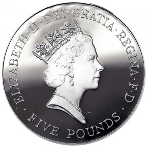 Elizabeth II (1952-2022), 5 Pounds 1996, London
