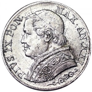 Pio IX (1866-1870), 1 Lira 1866, Rome