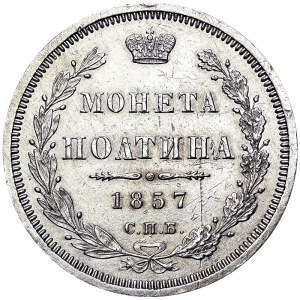 Alexander II (1855-1881), 1/2 Rouble (Poltina) 1857