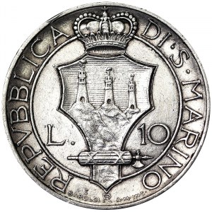 10 Lire 1933, Rome