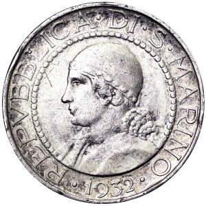 5 Lire 1932, Rome