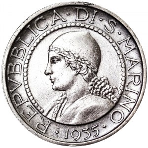 5 Lire 1935, Rome