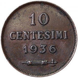 10 Centesimi 1936, Rome
