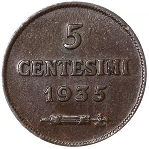 5 Centesimi 1935, Rome