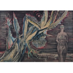 Jerzy TCHÓRZEWSKI (1928-1999), Baum und Frau, 1955