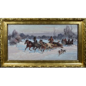 Czesław WASILEWSKI (Ignacy ZYGMUNTOWICZ) (1875-1947), Return from the hunt