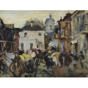 Marcin KITZ (1891-1943), Targ w miasteczku na Kresach