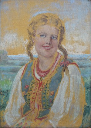 Kasper ŻELECHOWSKI (1863-1942), Dziewczyna w stroju ludowym