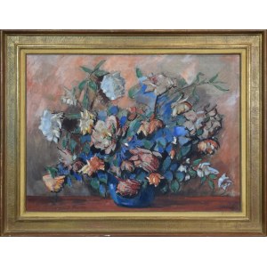Czesław ZAWADZIŃSKI (1878-1936), Flowers in a blue vase