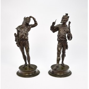 Alfred BARYE (1839-1887), Mephisto - a pair of sculptures