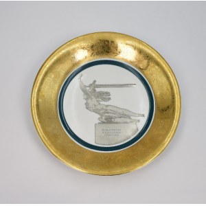 Porcelany Stołowa Factory Krzysztof (from 1952 Wawel'), Decorative plate with the statue of Warsaw Nike