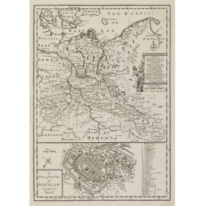 Emanuel Bowen (1714-1767), Nová a přesná mapa severovýchodní části Německa.../Plán města Breslaw, hlavního města Slezska