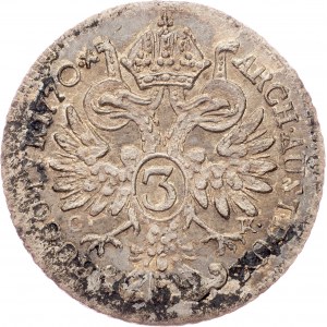 Maria Theresia, 3 Kreuzer 1770, Vienna