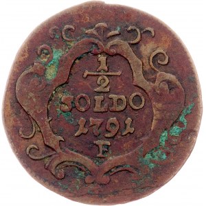 Leopold II., 1/2 Soldo 1791, Hall