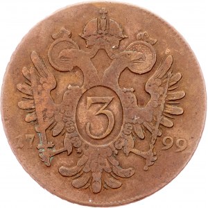 Franz I. (II.), 3 Kreuzer 1799, Kremnitz