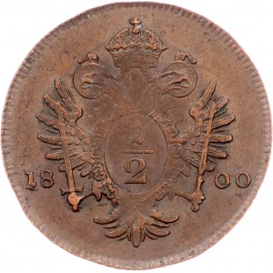 Franz I. (II.), 1/2 Kreuzer 1800, Wien