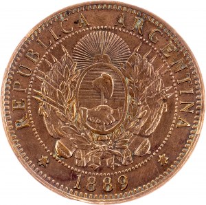 Argentina, 2 Centavos 1889, Buenos Aires